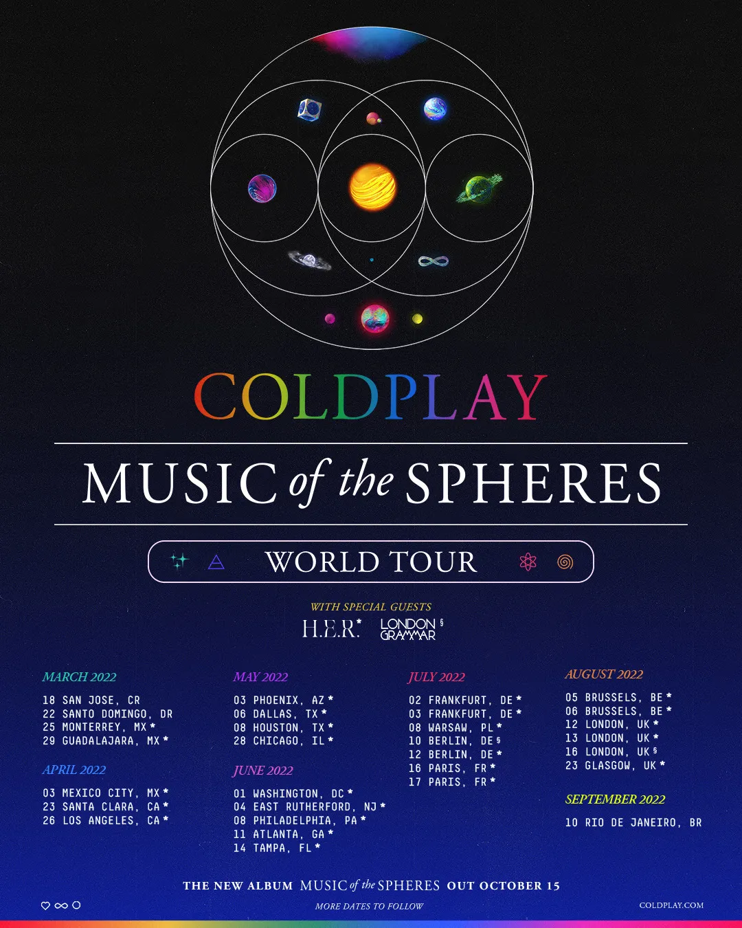 coldplay 2023 tour dates